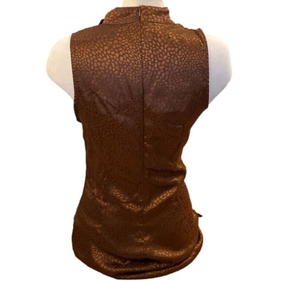 SHEIN Women’s Brown Ruched  Sleeveless Midi Dress (Size Large) NWT - Picture 3 of 12